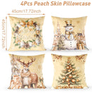 4pcs Merry Christmas Cushion Cover Home Decorations 2025 Christmas Ornament Pillow Case Xmas Navidad Gifts New Year Gifts 2026