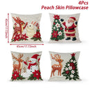 4pcs Merry Christmas Cushion Cover Home Decorations 2025 Christmas Ornament Pillow Case Xmas Navidad Gifts New Year Gifts 2026