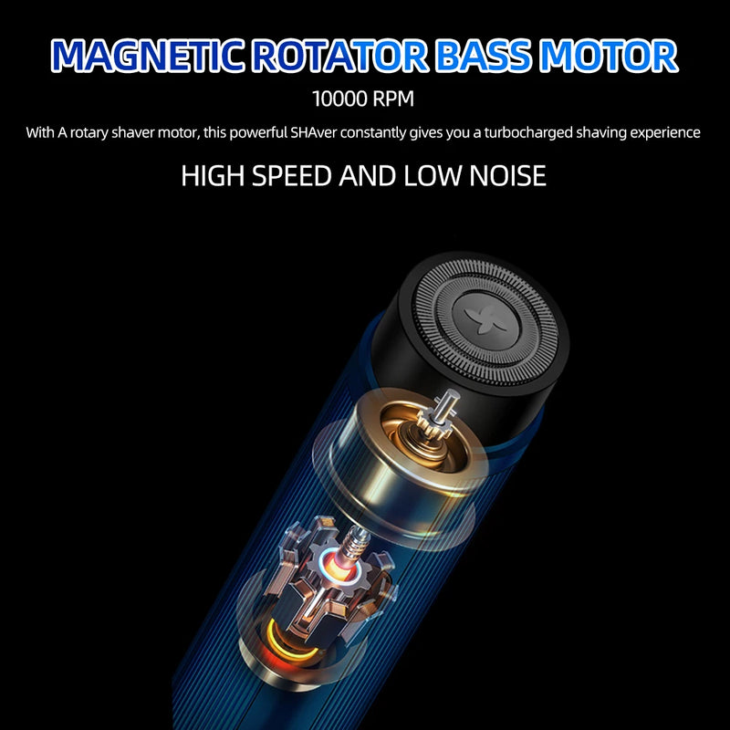 Mini barbeador elétrico masculino