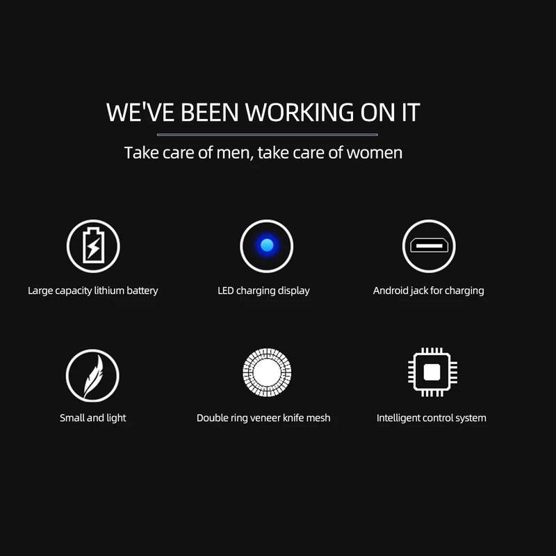 Mini barbeador elétrico masculino