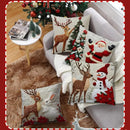 Fronha Natalina em linho 45x45cm