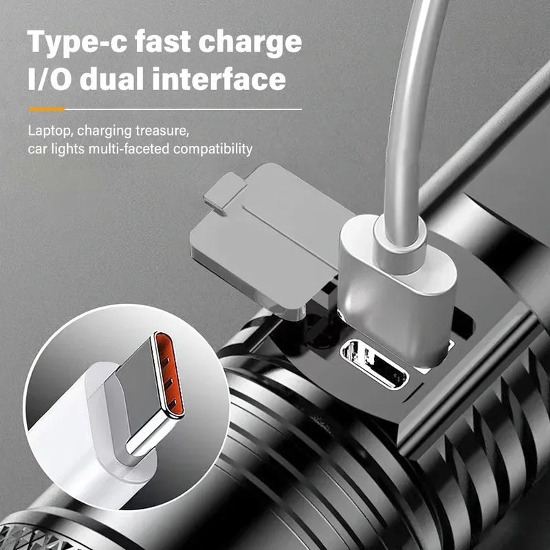Lanterna tática com luz de exibição alta potencia 2000LM